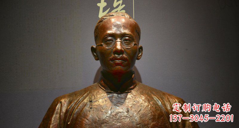 潍坊蔡元培传承新中国先驱精神的铜雕