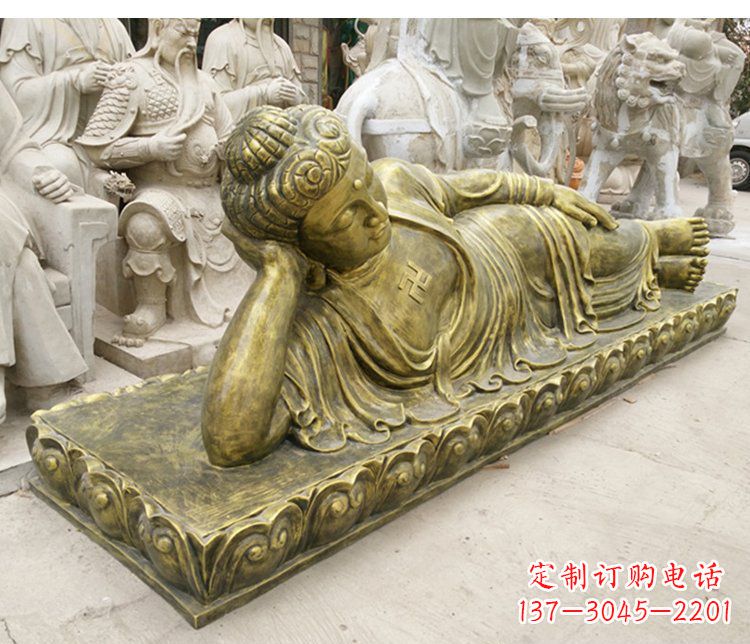 潍坊侧躺佛像广场景观铜雕雕塑