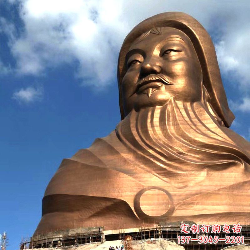 潍坊成吉思汗大雕塑-大型成吉思汗头像景区景点历史名人雕塑