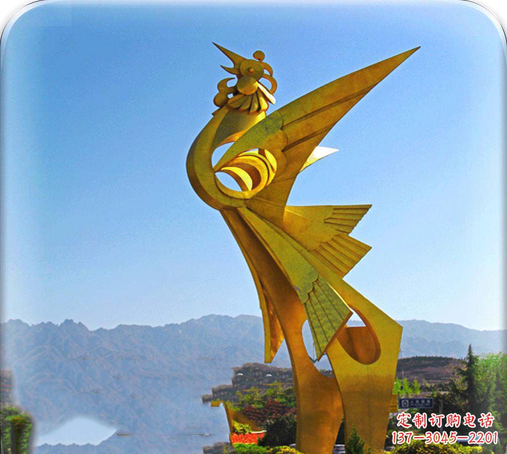 潍坊城市美化之翅——凤凰景观雕塑