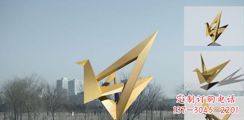 潍坊丹顶鹤雕塑象征着城市的文化和精神