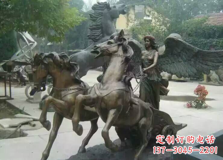 潍坊马雕塑城市广场的一道美丽风景线