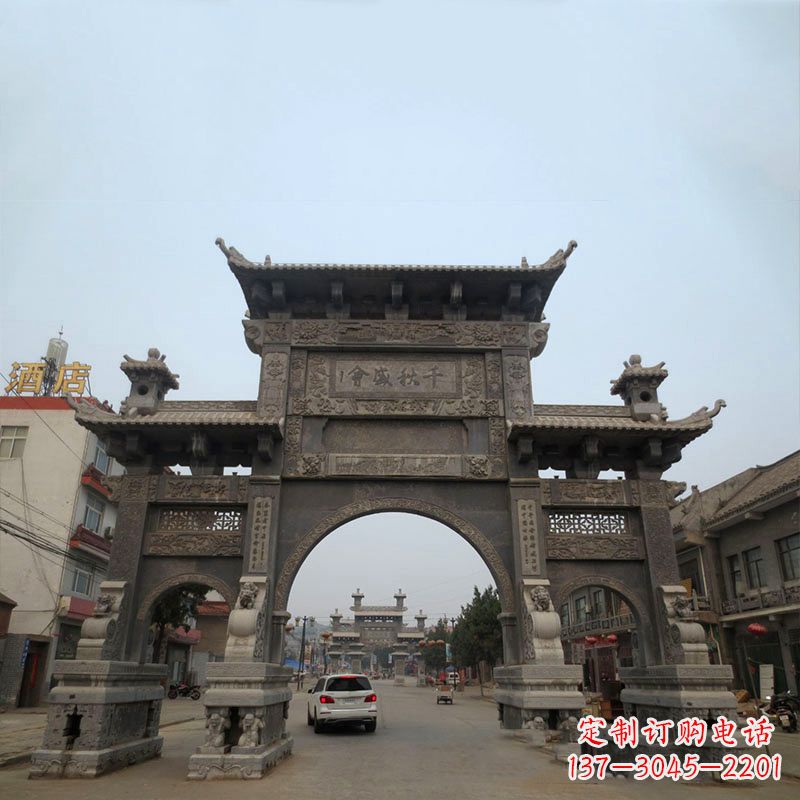 潍坊仿古牌楼雕塑——缔造城市文化新气象