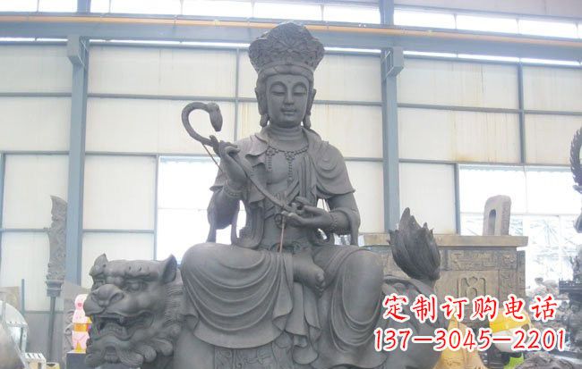 潍坊文殊菩萨坐狮子雕塑