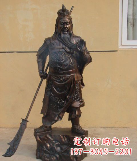 潍坊关公雕塑祝福人们的神灵