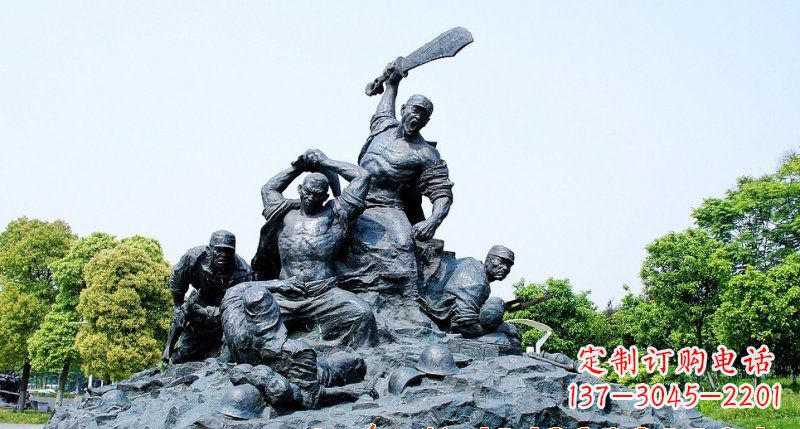 潍坊红军雕塑传承冲锋精神