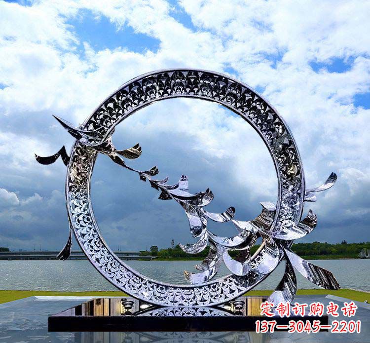 潍坊大雁雕塑不锈钢精美雕刻