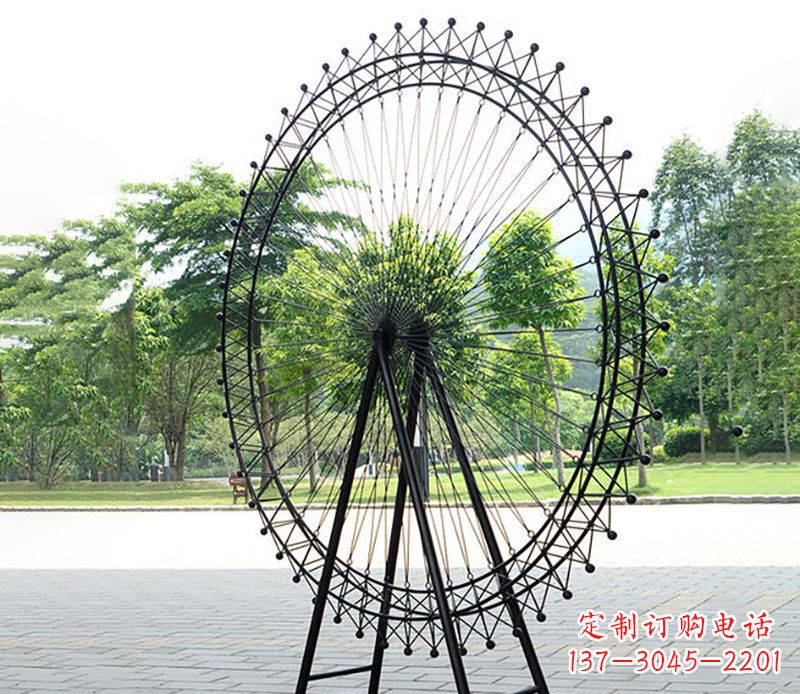 潍坊不锈钢摩天轮雕塑视觉与空间的结合