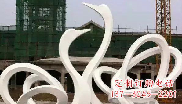 潍坊不锈钢天鹅雕塑给人以美丽的感受