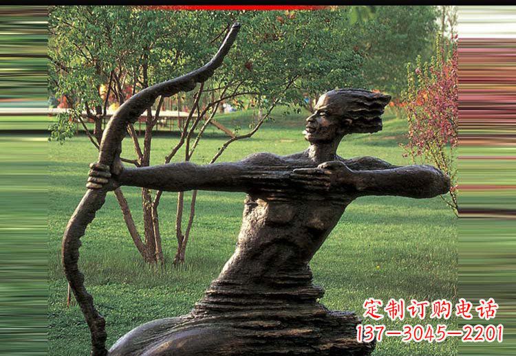潍坊古代神话中的后羿雕塑
