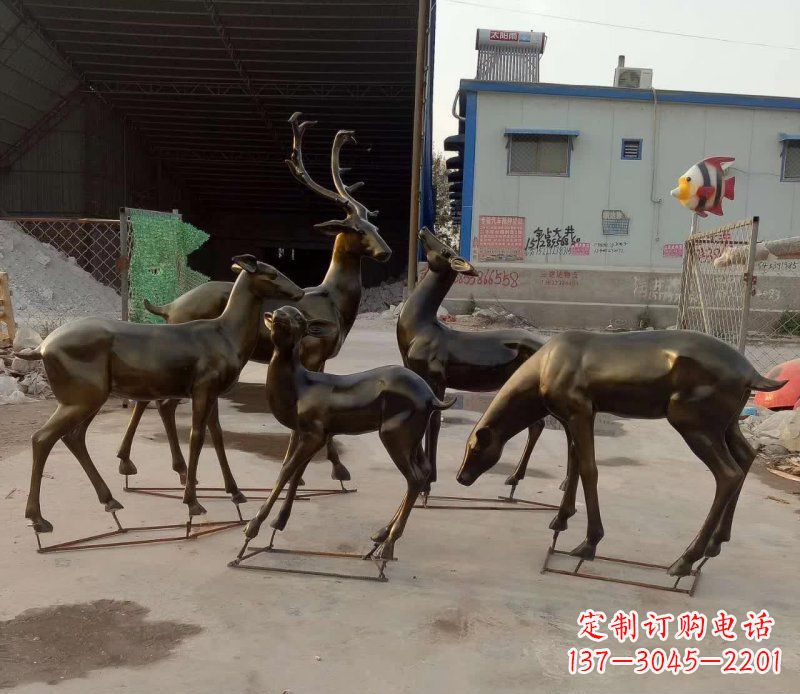 潍坊鹿雕塑抽象之美