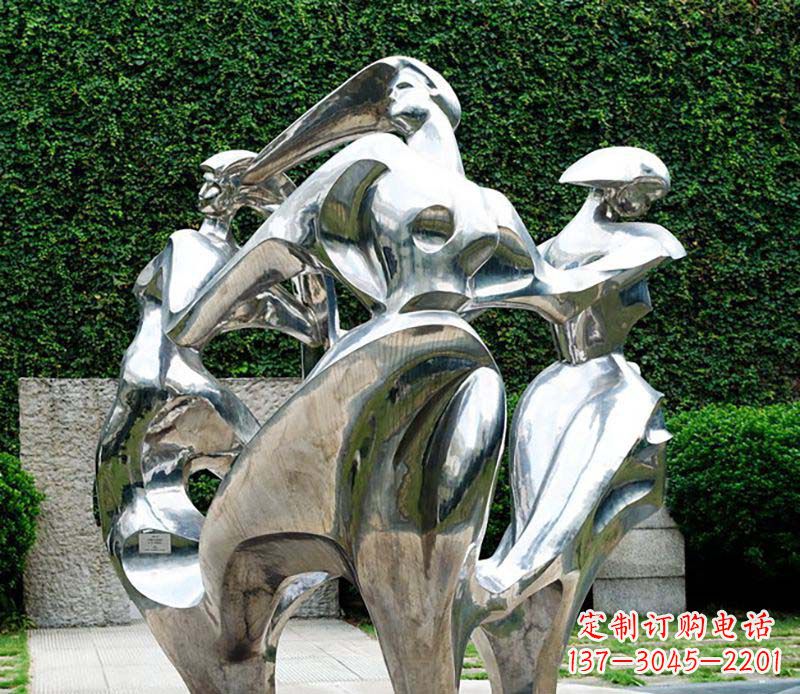 潍坊抽象女人不锈钢景观雕塑
