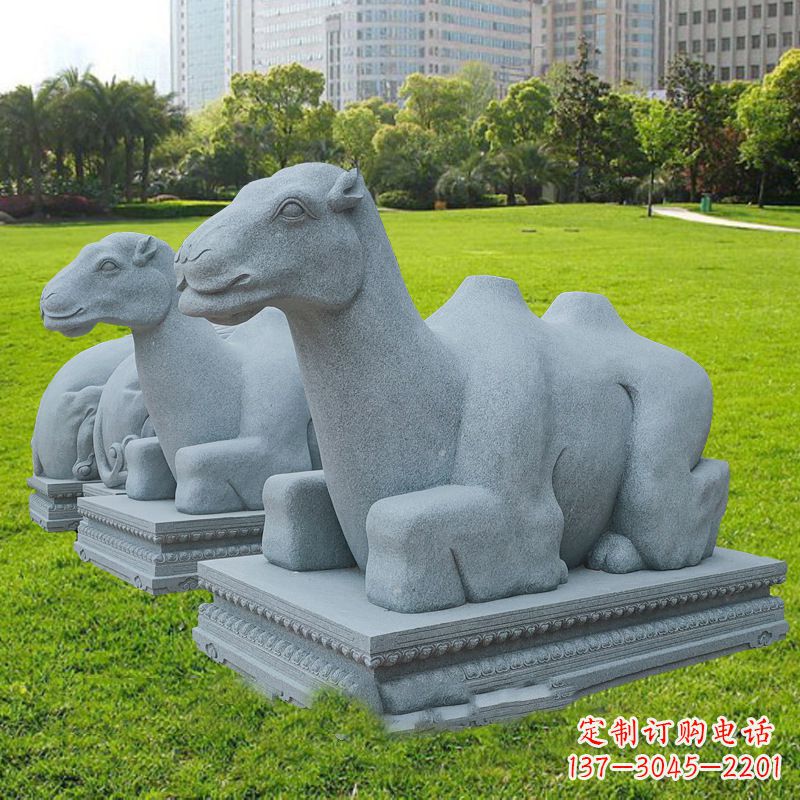 潍坊美丽的抽象骆驼石雕