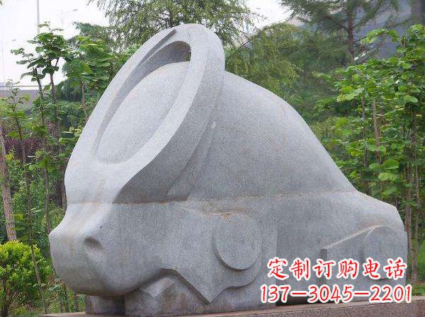潍坊动物雕塑抽象石雕牛