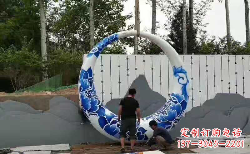 潍坊创意月亮雕塑广场雕塑户外摆件
