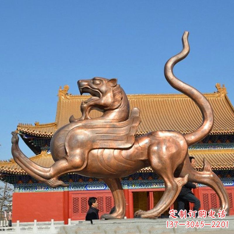 潍坊传统文化动物雕塑纯铜白虎雕塑