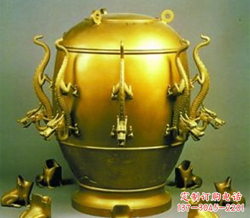 潍坊纯铜古天文仪器地动仪雕塑