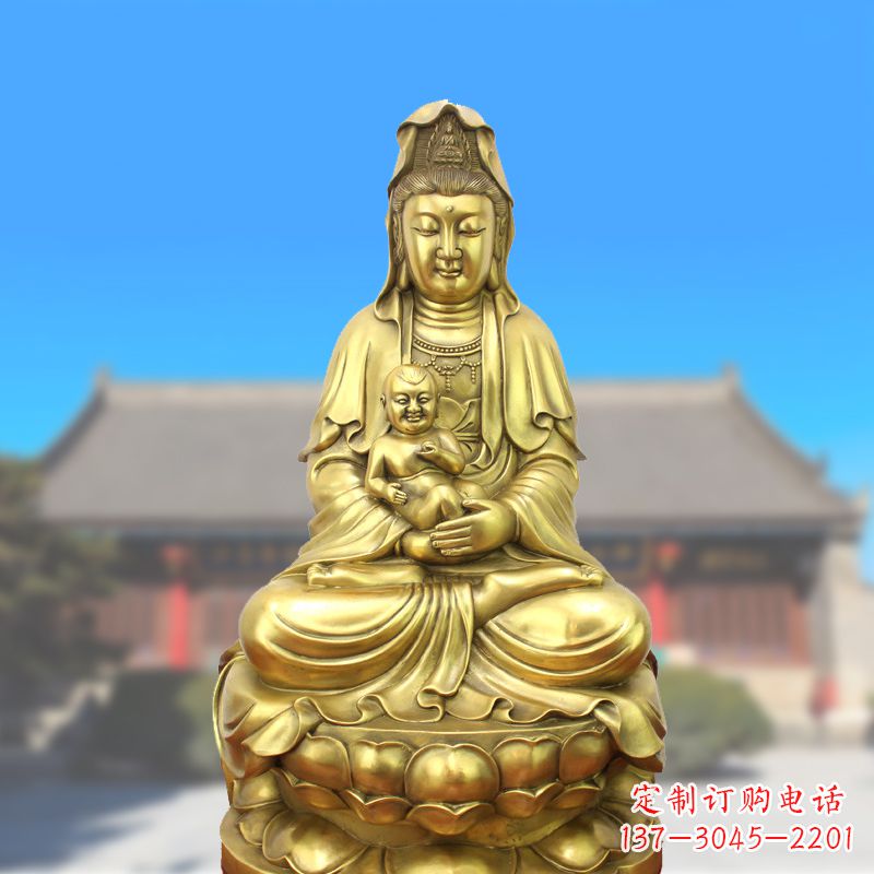 潍坊纯铜观音坐像