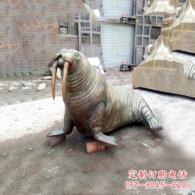 潍坊纯铜海豹雕塑艺术的象征