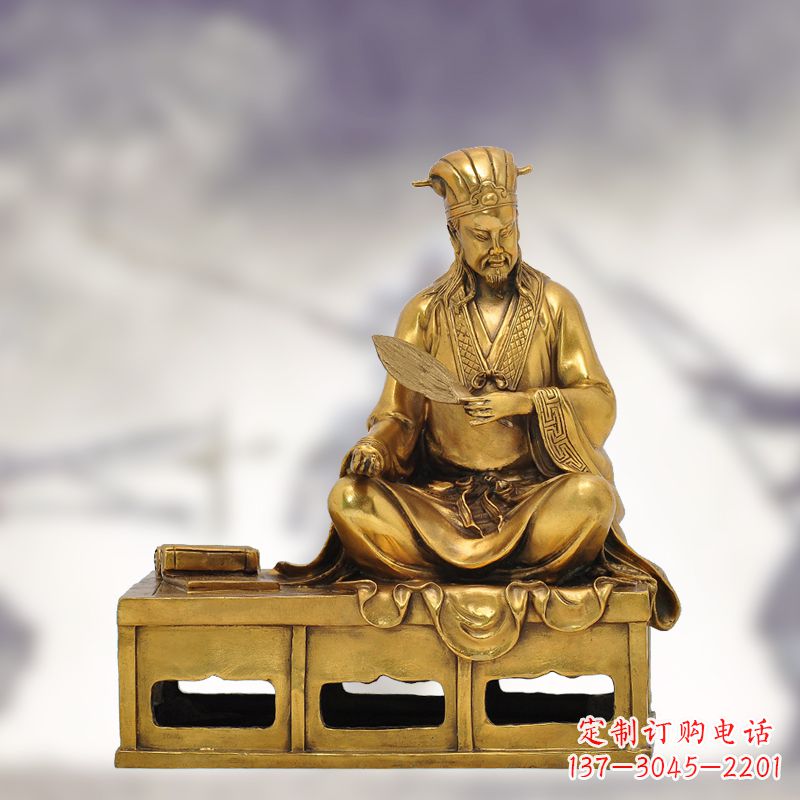 潍坊纯铜诸葛亮雕塑