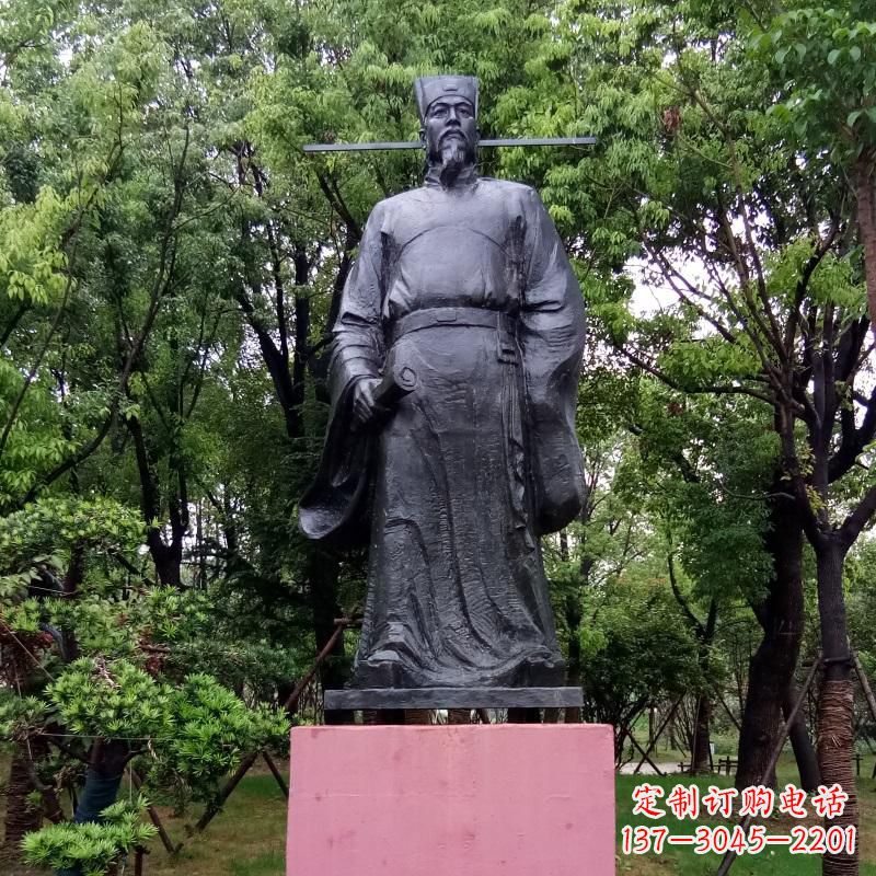 潍坊纯铜铸造陶渊明历史名人古代文学家雕像