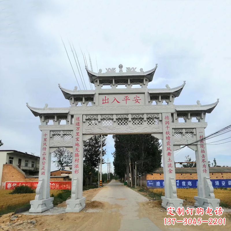 潍坊石雕牌楼传承民间文化的艺术珍品