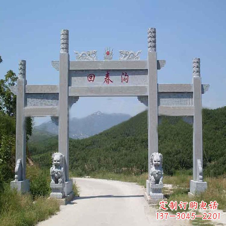 潍坊村落中的牌坊雕塑传承民间文化