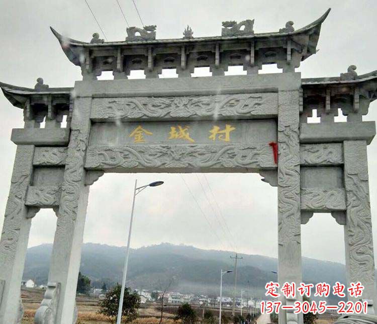 潍坊该牌坊雕塑。