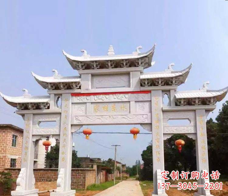 潍坊传承村庄牌坊石雕文化