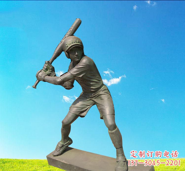 潍坊棒球雕塑传承美国传统文化