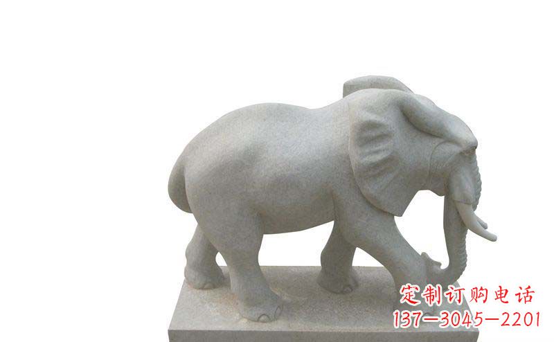 潍坊大象雕塑大理石大象公园的精美艺术