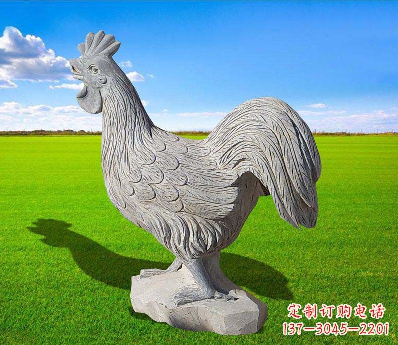 潍坊大理石公鸡雕塑精美的艺术瑰宝