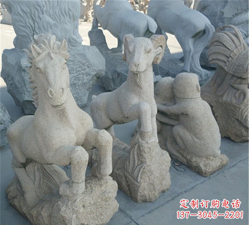 潍坊大理石公园动物雕塑