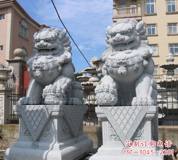 潍坊大理石狮子雕塑，助您拥有完美的家居装饰