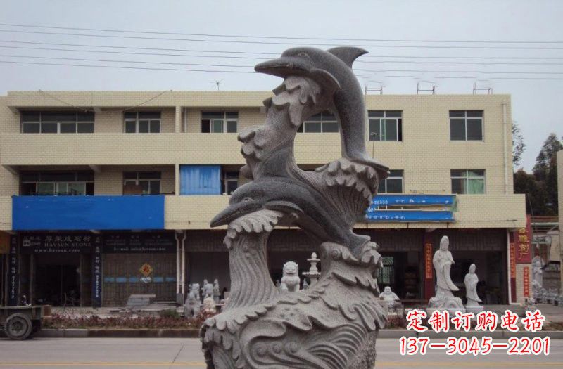 潍坊大理石海豚雕塑