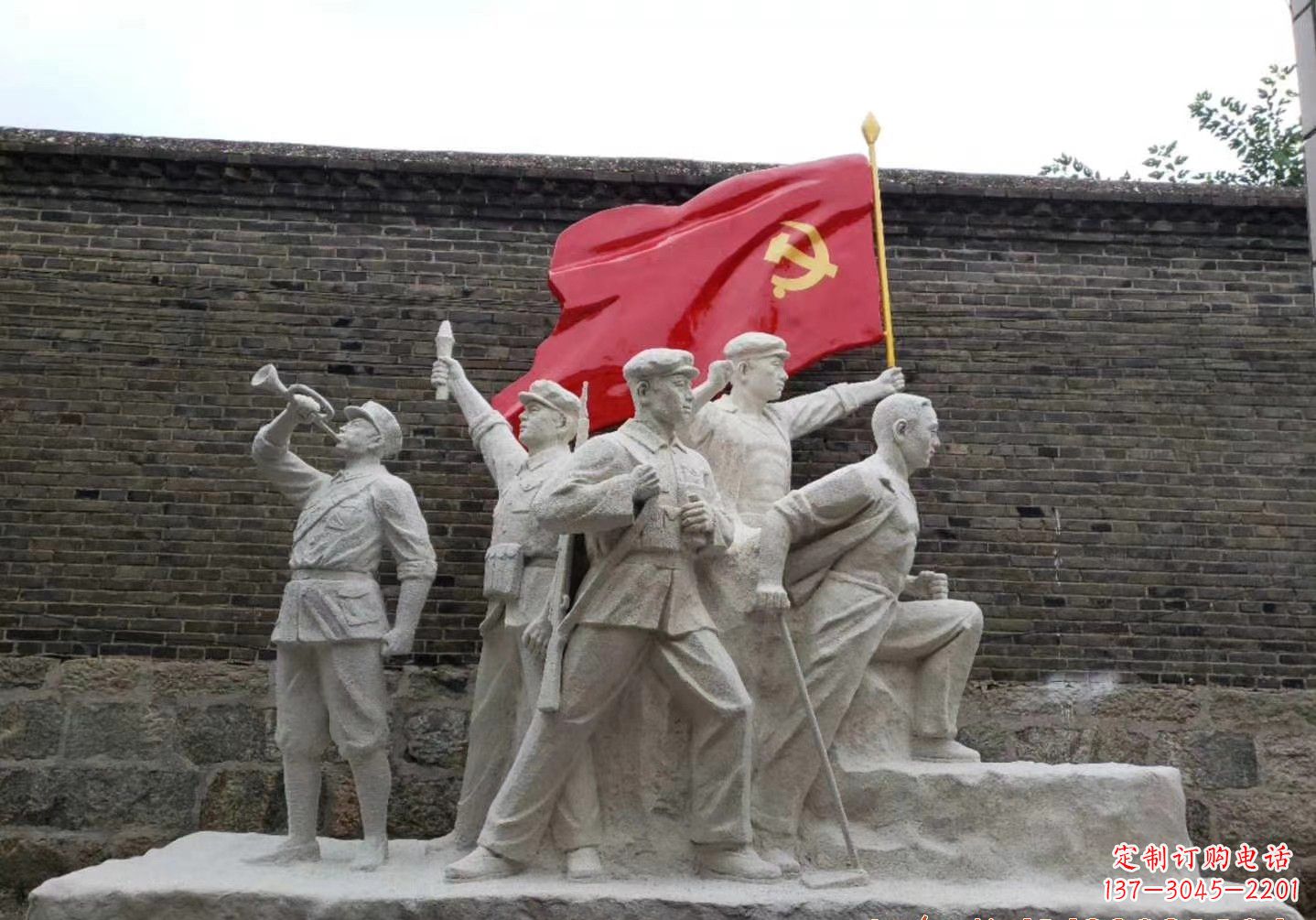 潍坊红军雕塑把热血革命历史永久留存