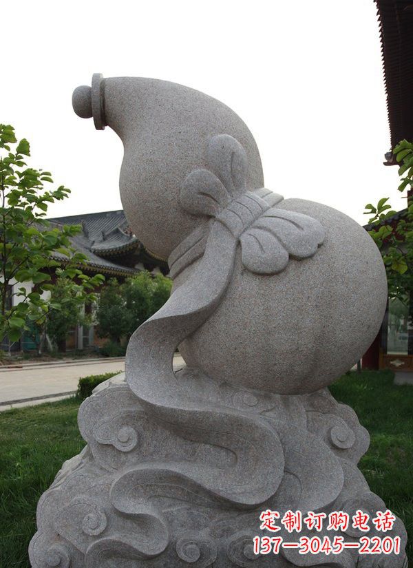 潍坊中领雕塑大理石葫芦雕塑构筑完美建筑