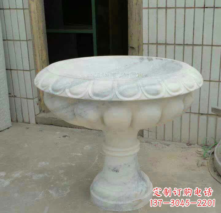 潍坊大理石花盆雕塑精美绝伦,艺术风采