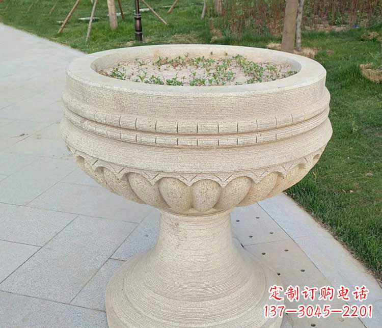 潍坊大理石花盆石雕
