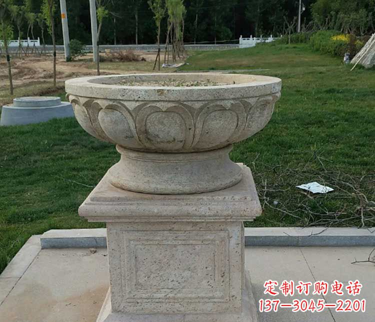 潍坊大理石花盆石雕