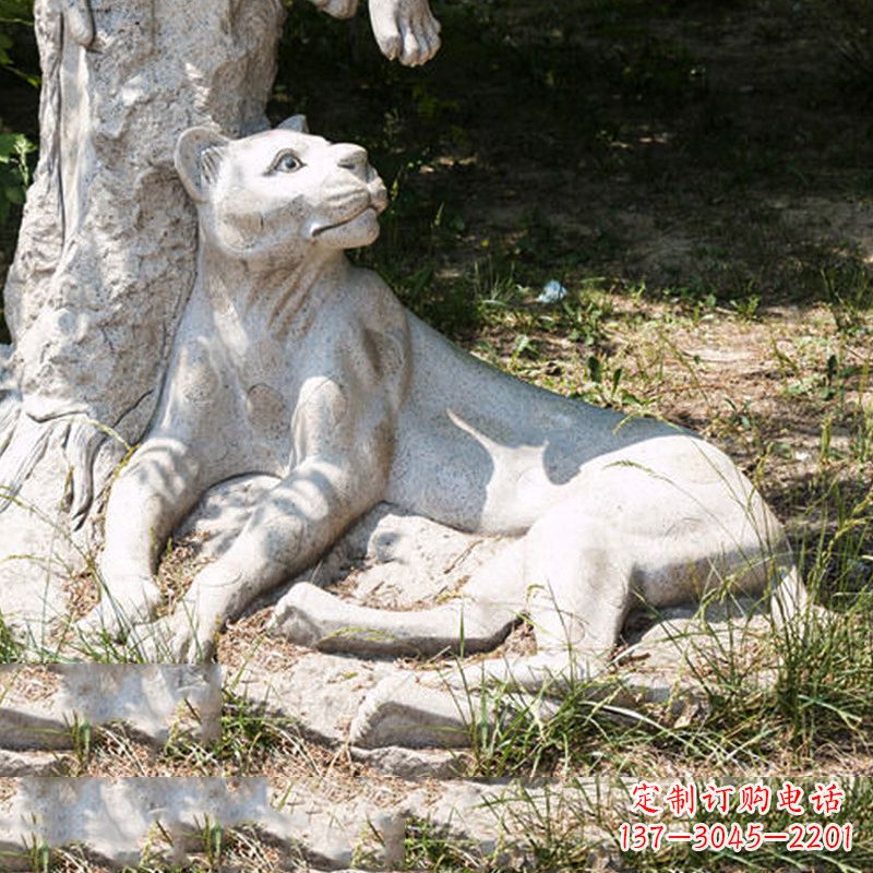 潍坊风采灵动的大理石金钱豹雕塑
