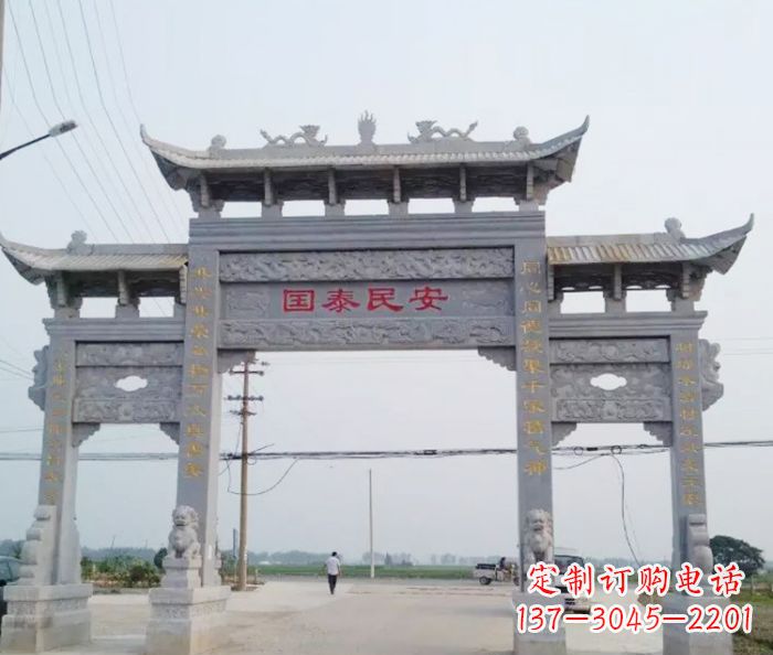 潍坊精良石雕牌坊雕塑