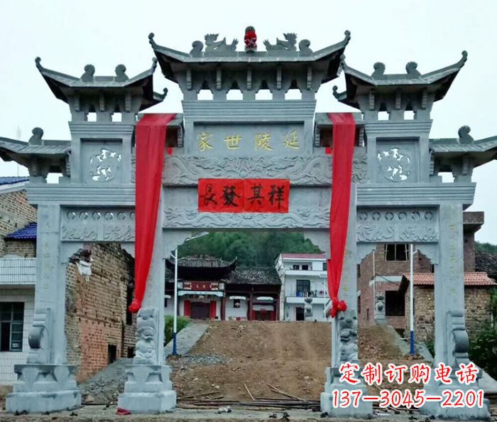 潍坊精美大理石牌坊雕塑
