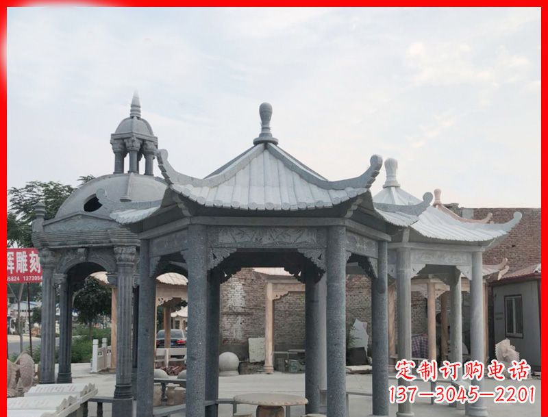潍坊六角凉亭石雕
