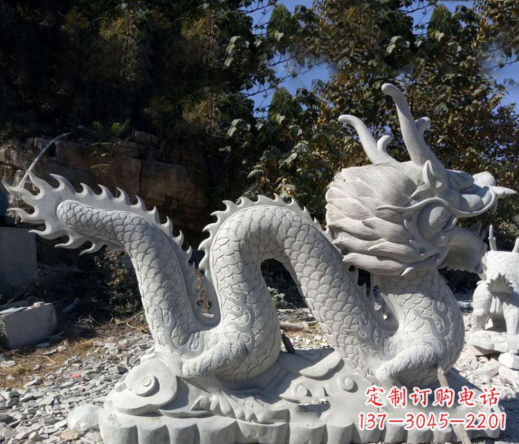 潍坊精美大理石龙雕塑