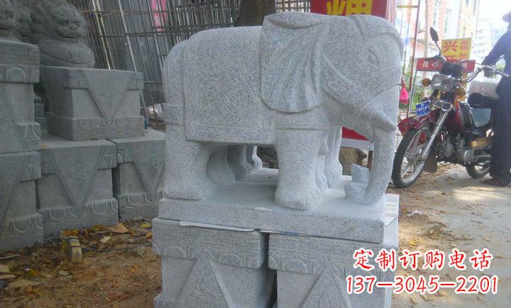 潍坊中领雕塑大象招财镇宅石雕