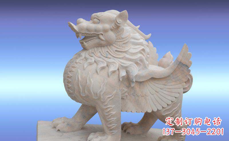 潍坊大理石貔貅神兽石雕