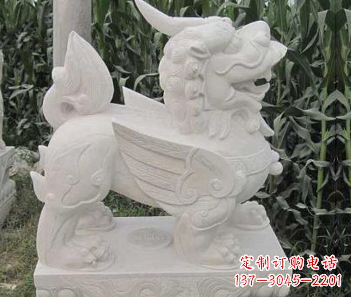 潍坊古典貔貅石雕，精美手工雕刻艺术