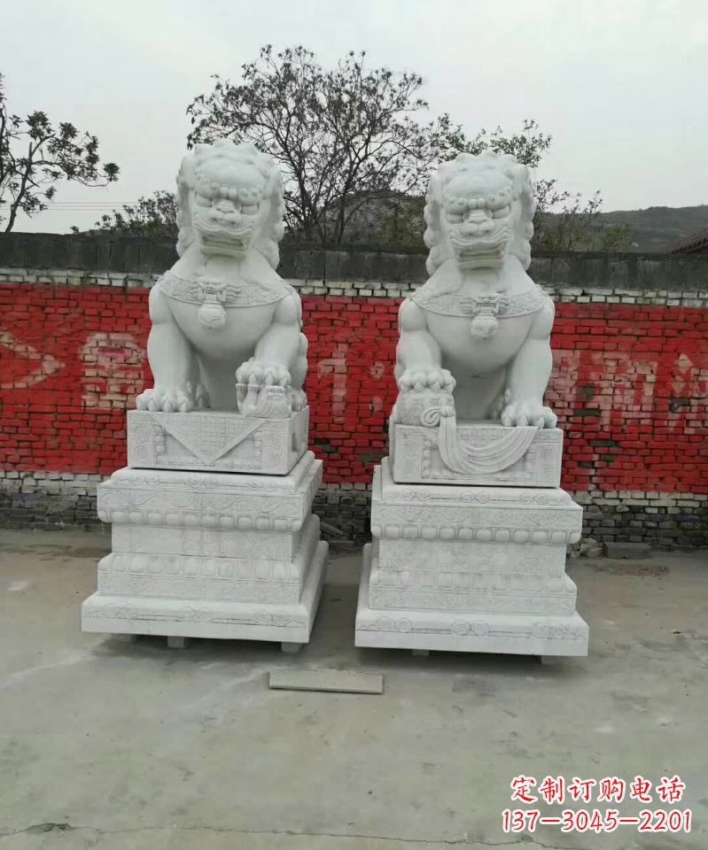 潍坊大理石狮子雕塑,精致而壮观