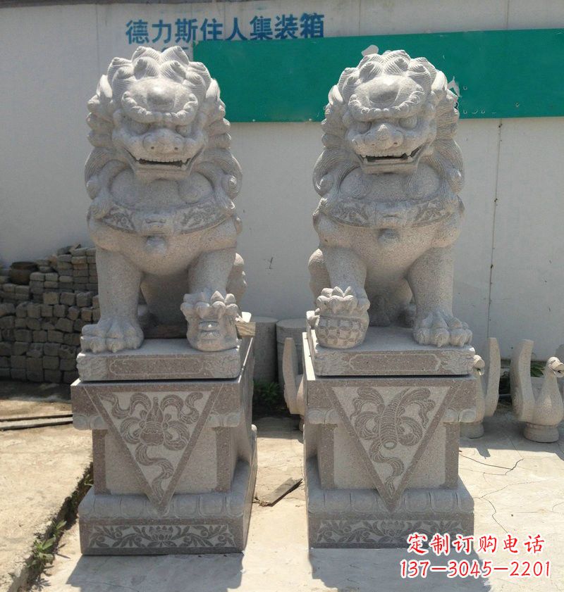 潍坊精致大理石狮子雕塑
